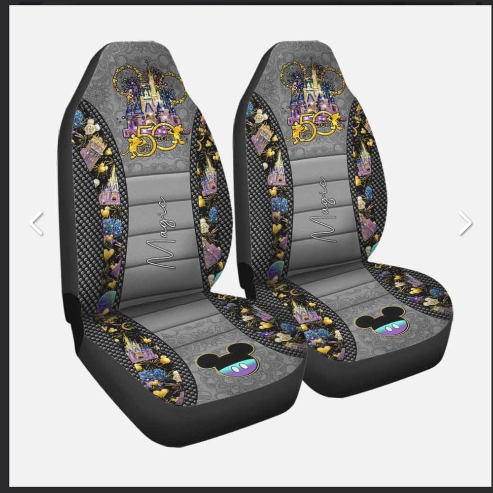 NEW 50th Anniversary Magic Kingdom - Mouse 2 front Seat Covers